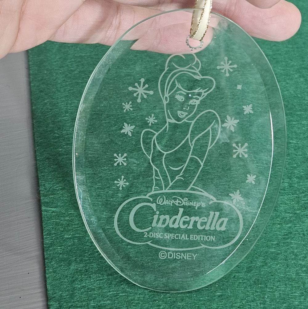 Disney Cinderella Etched Glass Ornament